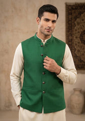 Elite Men Kandi Silk Plain Unstitched Waistcoat Fabric