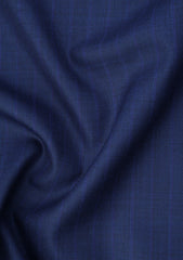 Drago Luxury Micron Super 160's Wool & Silk Fabric - R Blue