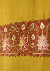 Pashmina Embroidered Shawl D - 168 - Mustard