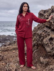 Moven Co-Ords Set - Maroon