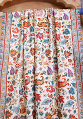 Pashmina Kalamkari Printed Ari Work Scarf D#04 - Multi