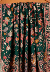 Pashmina Embroidered Jaaldar Shawl D#05 - D Green