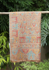 Pashmina Kani Jamawer Scarf D - 47 - Mustard