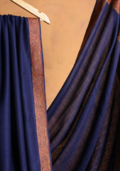 Pashmina Embroidered Border Shawl D#13 - N Blue