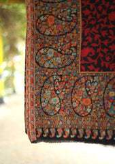 Pashmina Jamawar Shawl D - 50 - Black