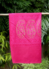 Pashmina Ari Work Shawl D - 188 - Pink