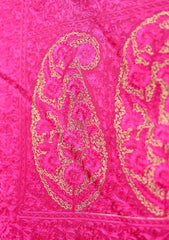 Pashmina Ari Work Shawl D - 188 - Pink