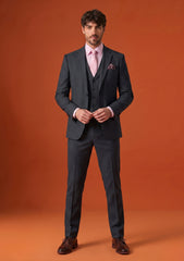 Dormeuil Exel Unique Stretch Wool Fabric - Black