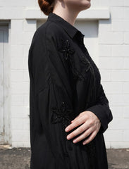 Pret - Moven - Oversize Stone Embellished Shirt - Black