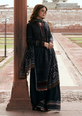 Lawn - Kahf Premium - Aangan Chiffon Prints 26 - KPS#05A - GUL-E-SIYAH