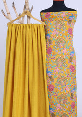 Formals - Riwaj - Embroidered Silk Suit - D#01 - Yellow