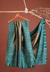 Pashmina Zari Jamawar Shawl D - 11 - Green