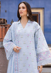 Lawn - Marjjan - Seraya - Embroidered 25 - MBL#20-A - ICE BLUE