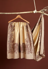 Pashmina Zari Jamawar Shawl D - 53 - Skin