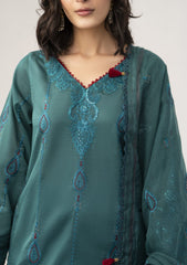 Lawn - Rayasha - Embroidered - RL#1304 - Turquoise charm