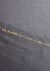 Loro Piana Super 170's Wool & Silk Fabric - Charcoal