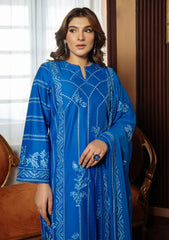 Lawn - Sahar - Festive Chikankari - CK-25-V1-06 - Moroccan Blue