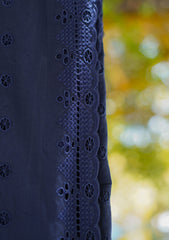 Lawn Embroidered Shawl D - 32 - N Blue