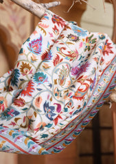 Pashmina Kalamkari Printed Ari Work Scarf D#04 - Multi