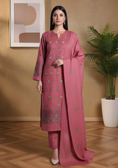 Winter - Riwaj - Pashmina Embroidered Suit - D#10 - T Pink