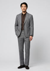 Loro Piana Summer Time Wool Linen & Silk Fabric - Grey