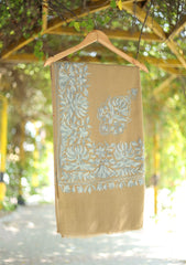 Pashmina Ari Work Shawl D - 153 - L Brown