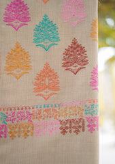 Pashmina Emboridered Shawl D - 181 - L BROWN