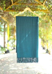 Plain Wool Shawl D - 17 - Zink