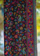 Pure Jamawar Kaani Shawl D - 2224 - Multi Black
