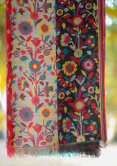 Pure Jamawar Kaani Shawl D - 2227 - Multi Black