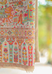 Pure Jamawar Kaani Shawl D - 2218 - Multi Skin