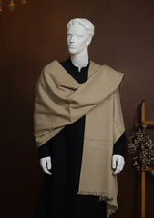 Men Shawls - Wool Shawls - D#238 - S Fawn