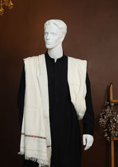 Men Shawls - Wool Shawls - D#214 - Offwhite