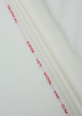 Reda Solid Weave Super 110's Wool Fabric - Cream