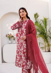 Lawn Collection - Farasha - Printed Essentials - Jasmine Rose
