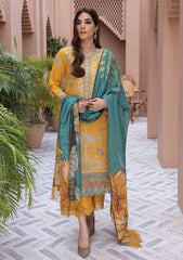 Winter Collection - Rang Rasiya - Carnation - Winter Shawl Karandi - D#03
