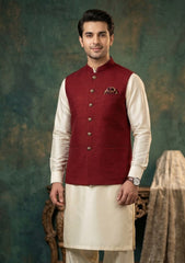 Elite Men Thai Cotton Silk Selvage Unstitched Waistcoat Fabric