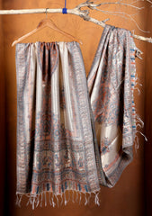 Pashmina Zari Jamawar Shawl D#26 - Skin