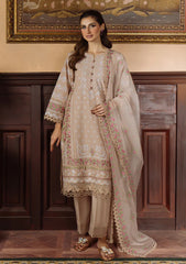 Lawn - Sahar - Festive Chikankari - CK-25-V1-10 - Bronzed Beige