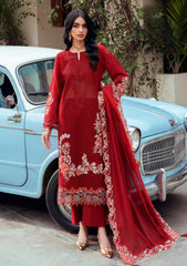 Lawn - Naqsh - Chikankari Festive 26 - D#00191 - Ruby Red