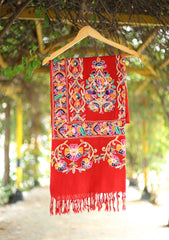 Pashmina Ari Work Scarf D - 22 - Red