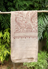 Ari Work Wool Shawl D - 51 - L Brown