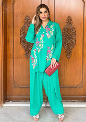 Pret - Manahils - Allechant 25 - Green Aura Embroidered