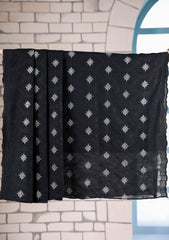 Embroidered Lawn Summer Shawl D#65 - Black