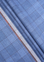 Drago Lanificio Biella Woven Silk Wool & Linen Fabric - R Blue