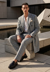 Scabal Galaxy Super 110's Suiting Pure Wool Fabric - B Grey
