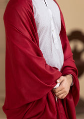 Men Shawls - Pure Pashmina Shawl - D#233 - Maroon