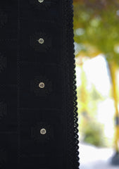 Swiss Lawn Emb Shawl D - 22 - Black