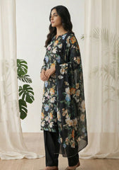 Lawn - Rubaaiyat - Digital Printed 26 - 2 By 2 - D#36 - Black