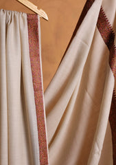 Pashmina Embroidered Border Shawl D#13 - Skin